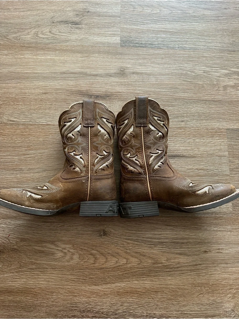 Ariat Brown Embroidered Lace-Up Western Boots Size 11